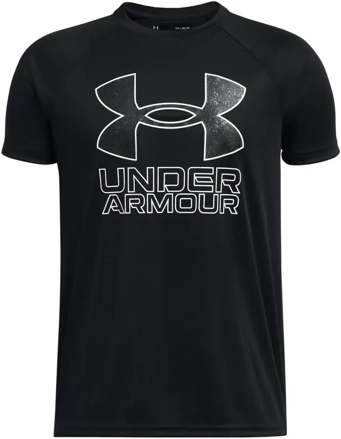 Under Armour Boys' Tech Hybrid Printed Fill Short-Sleeve T-Shirt