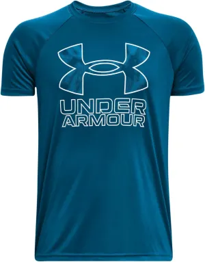 Under Armour Boys' Tech Hybrid Printed Fill Short-Sleeve T-Shirt