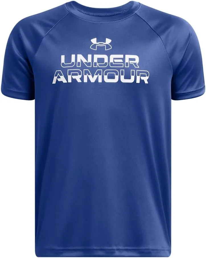 Under Armour Boys' Tech Split Wordmark Short Sleeve T Shirt