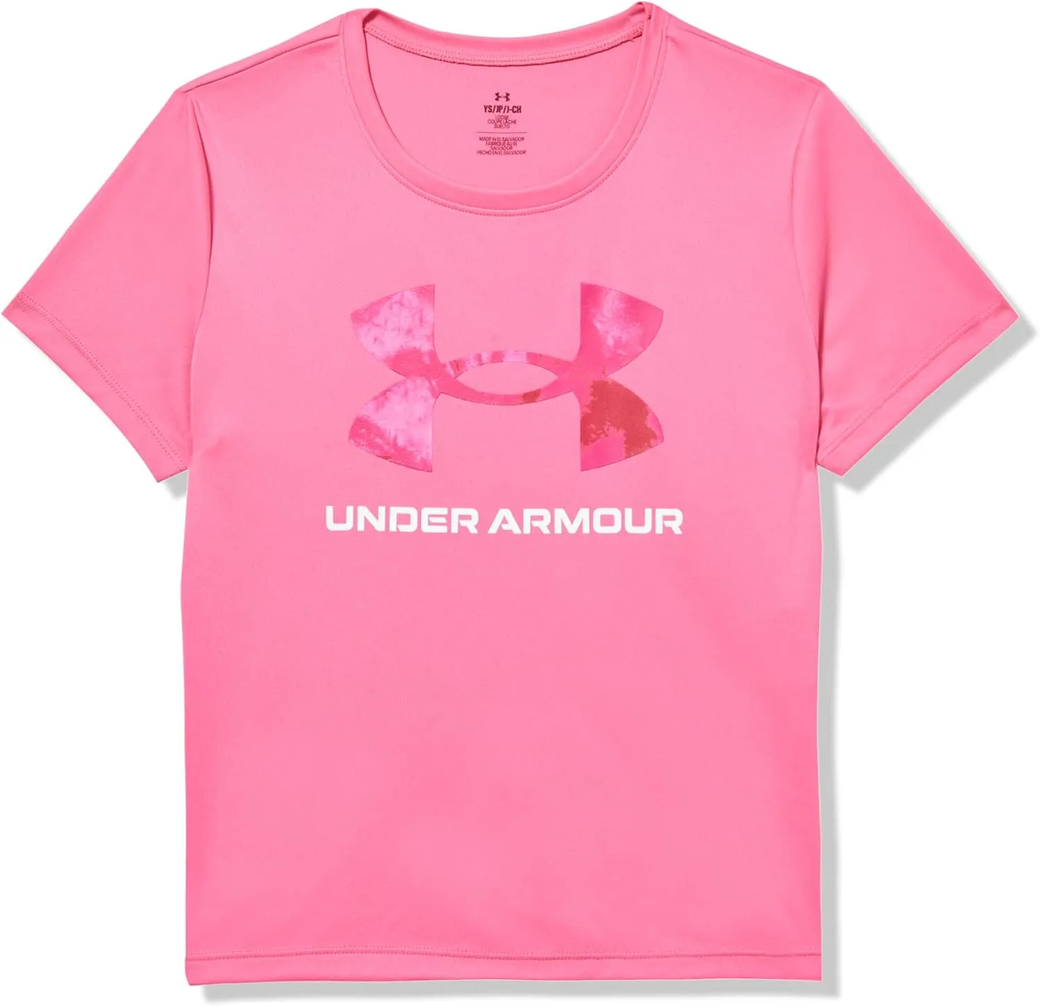 Under Armour Girls Tech Big Logo Print Short Sleeve T Shirt