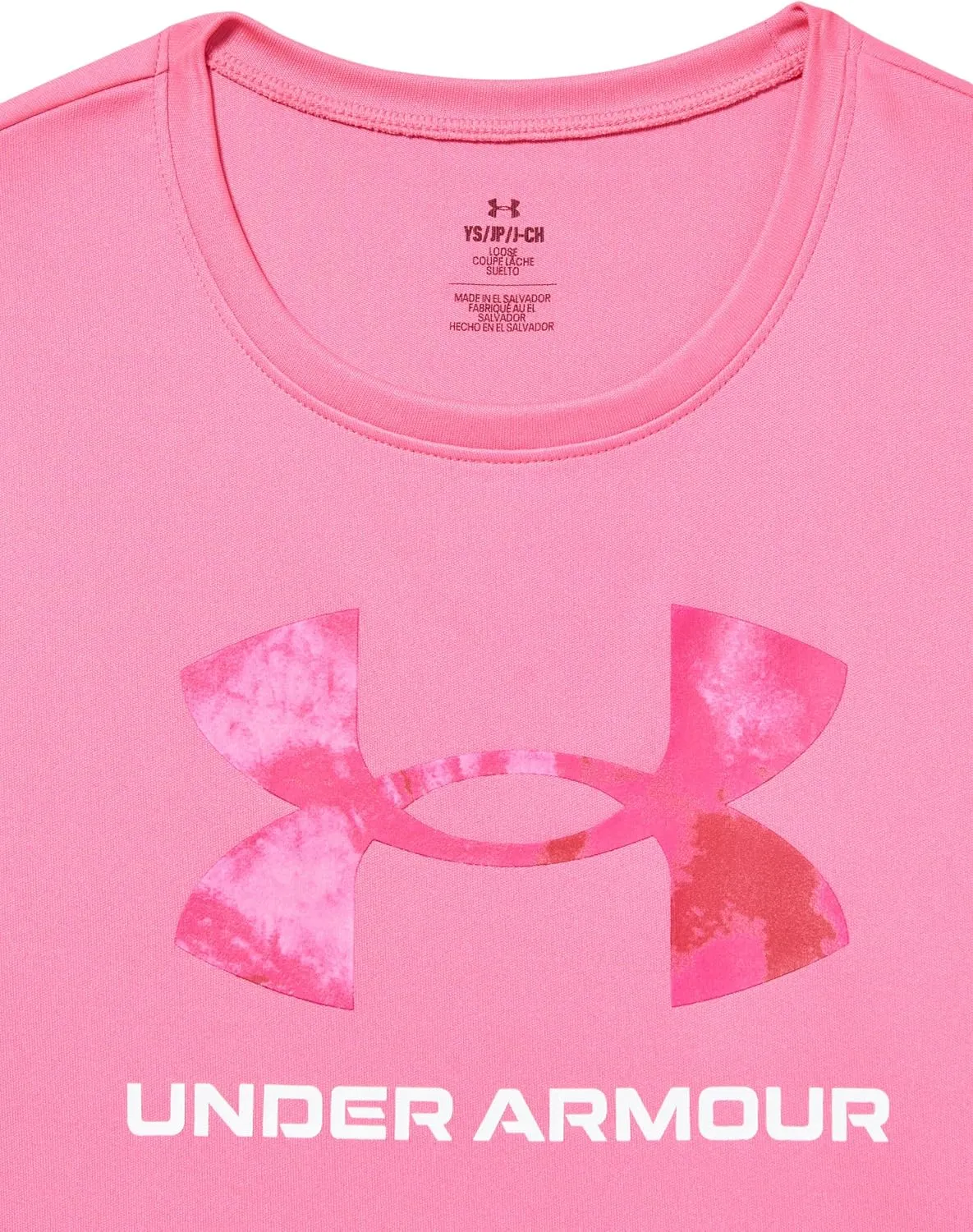 Under Armour Girls Tech Big Logo Print Short Sleeve T Shirt