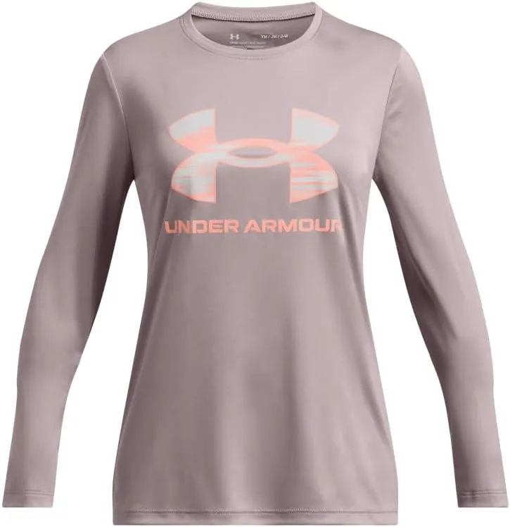 Under Armour Girls' Tech Big Logo Printed Long Sleeve