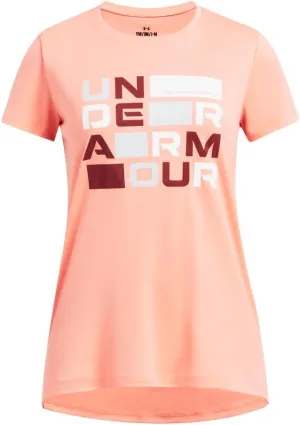 Under Armour Girls' Tech Block Logo Short Sleeve T Shirt