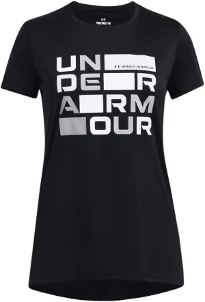 Under Armour Girls' Tech Block Logo Short Sleeve T Shirt