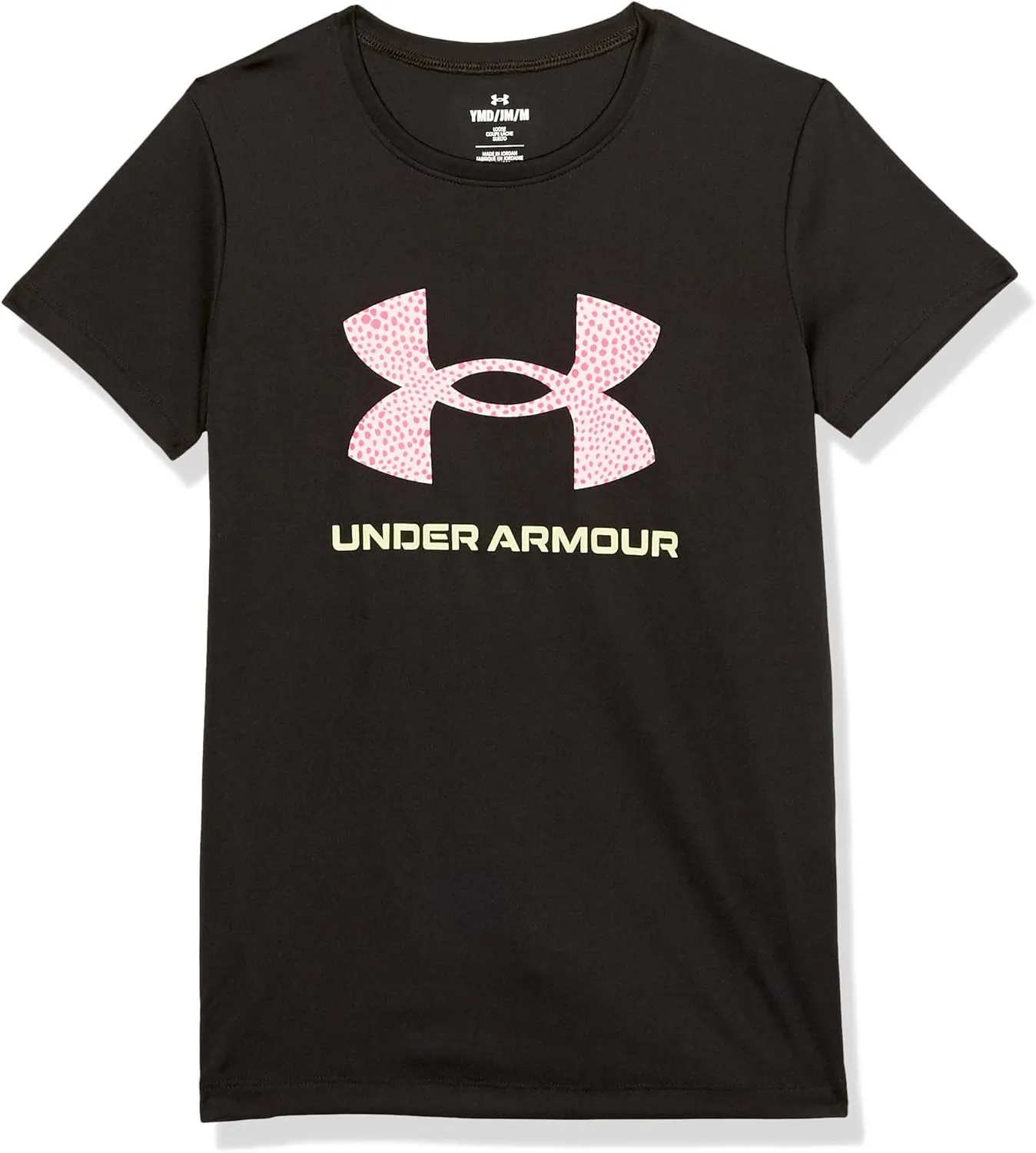 Under Armour Girls' Tech Print Big Logo Short Sleeve Crew