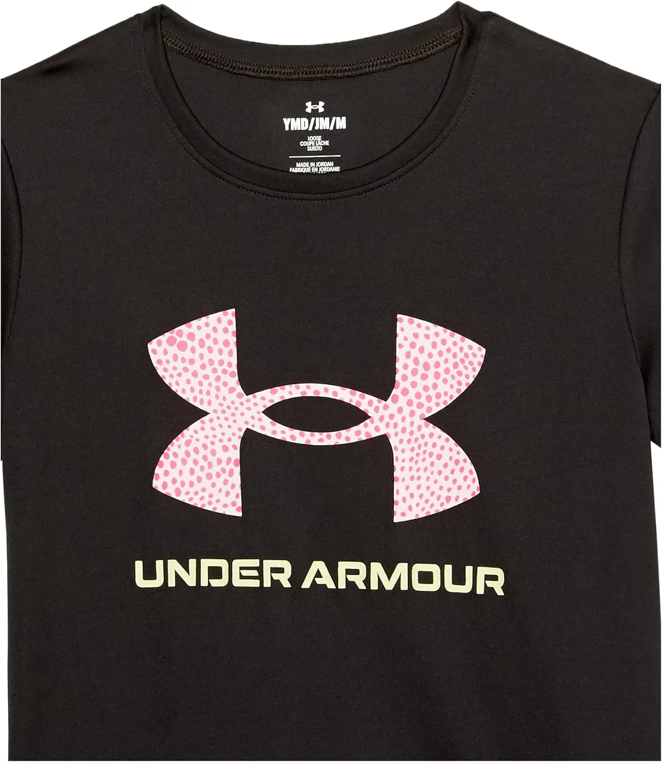 Under Armour Girls' Tech Print Big Logo Short Sleeve Crew