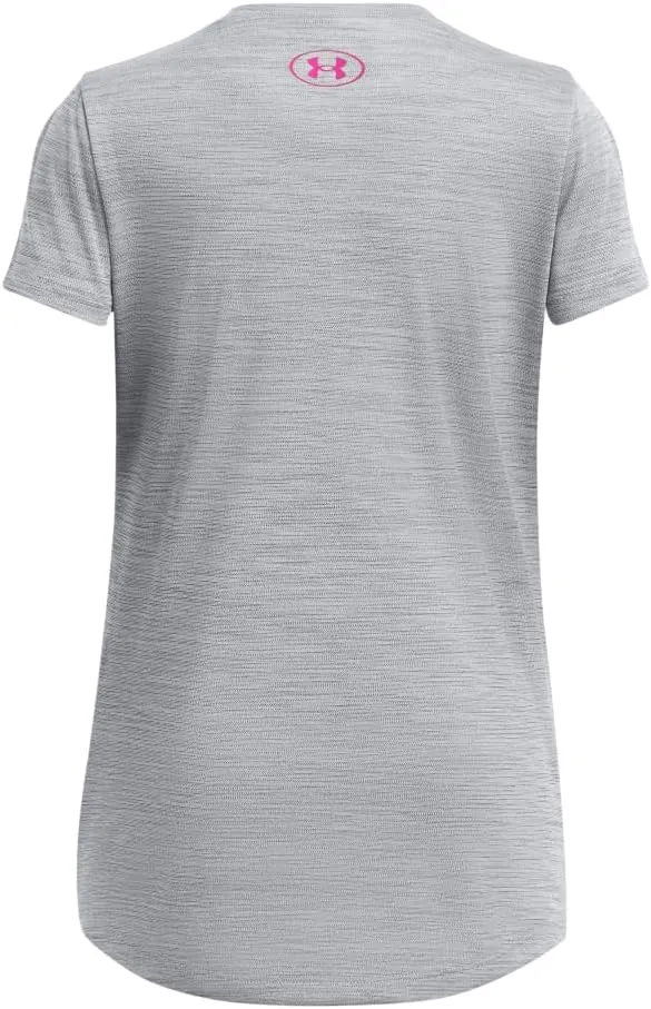 Under Armour Girls' Tech Twist Wordmark Logo Short Sleeve T Shirt