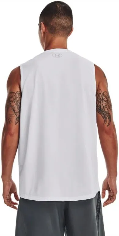 Under Armour Men's Team Tech Slvls Loose Grey Short Sleeve Shirt