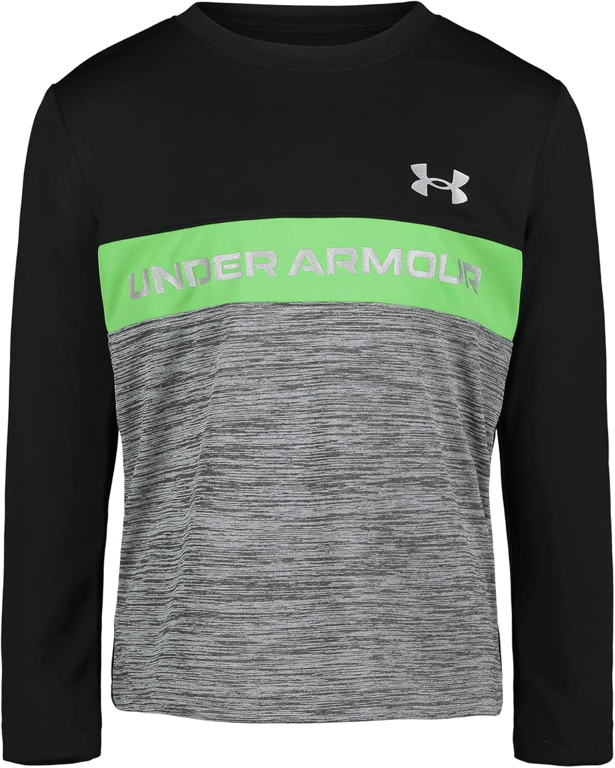 Under Armour UA BE SEEN LS, Black/Lime Wordmark, 5