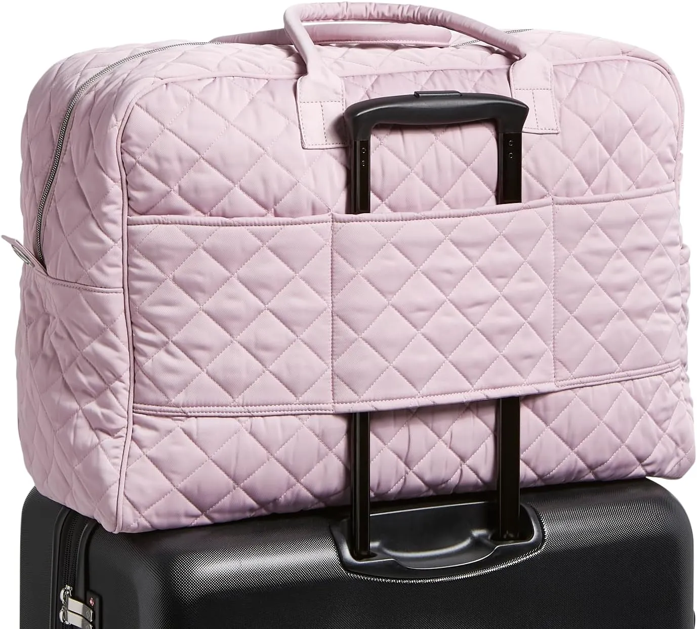Vera Bradley Performance Twill Grand Weekender Travel Bag, Hydrangea Pink