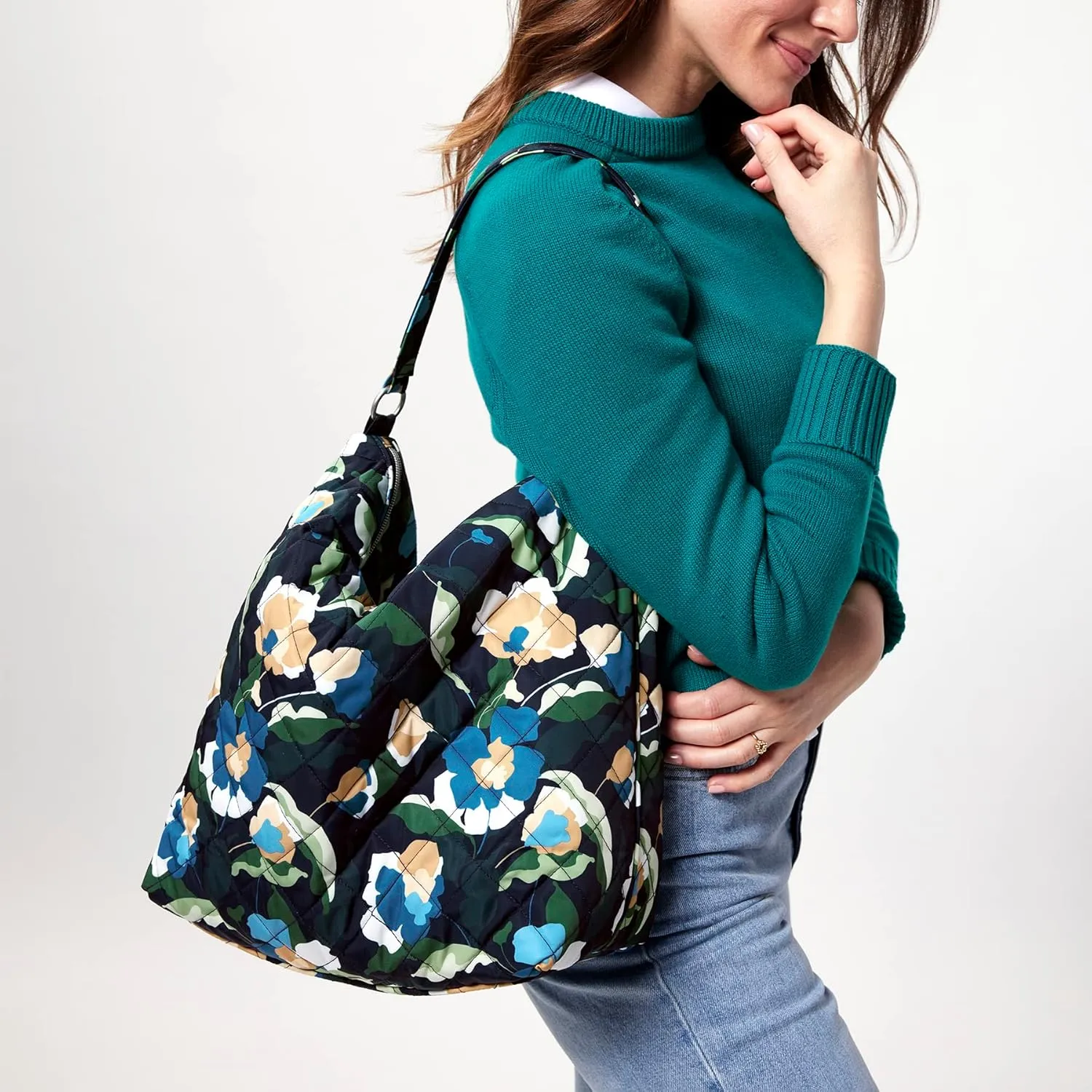 Vera Bradley Women's Performance Twill Oversized Hobo Shoulder Bag