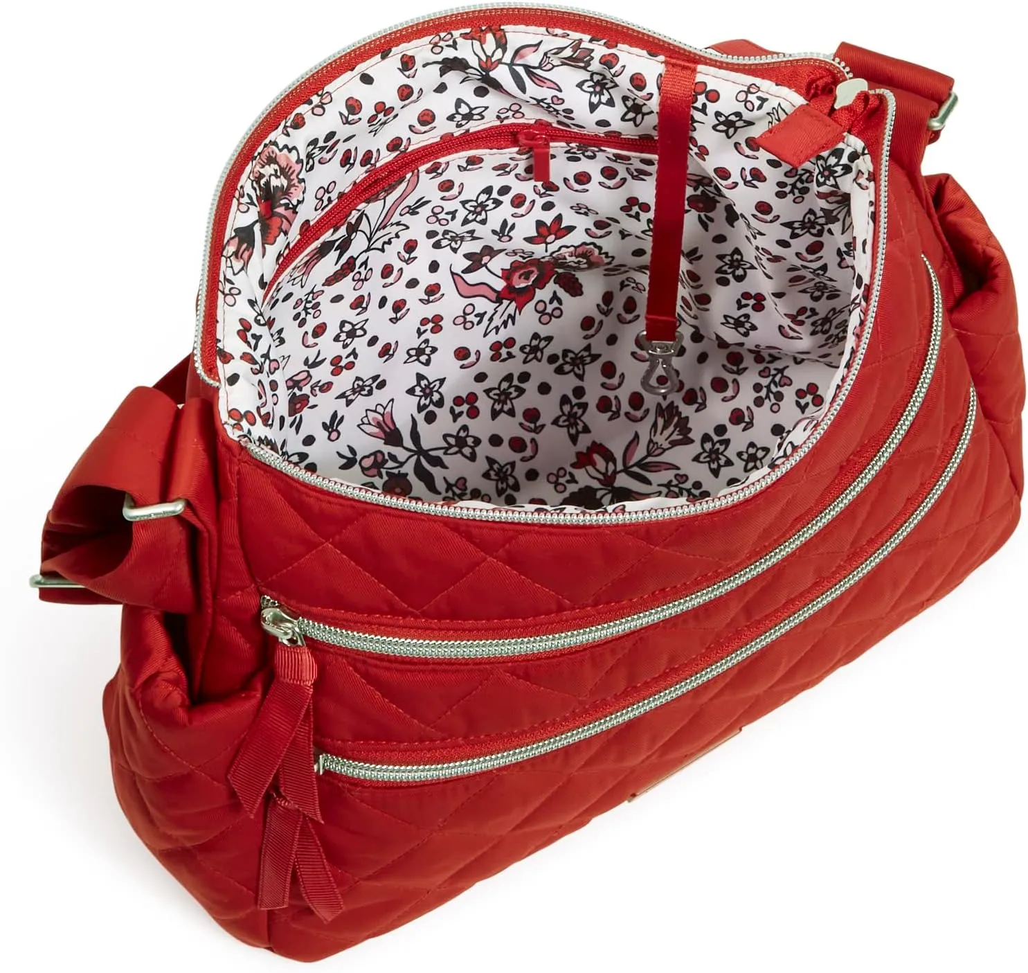 Vera Bradley Women's Performance Twill Triple Zip Shoulder Satchel Purse