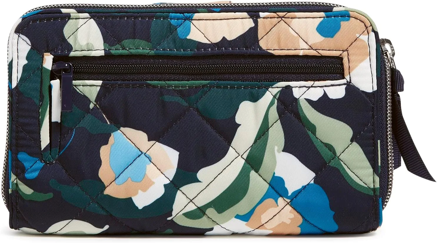 Vera Bradley Women's Performance Twill Turnlock Wallet With RFID Protection, Immersed Blooms, One Size
