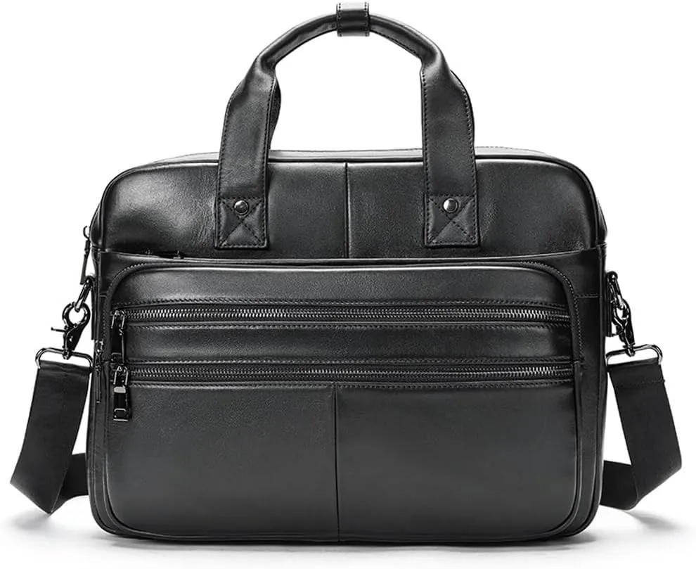 Vintage Handcrafted Horizontal Laptop Bag Business Briefcase Hipster Large Capacity Laptop Bag