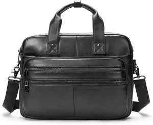 Vintage Handcrafted Horizontal Laptop Bag Business Briefcase Hipster Large Capacity Laptop Bag