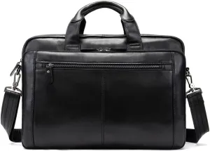Vintage Leather Bag Business Handbag Men's Shoulder Briefcase Computer Bag(D)