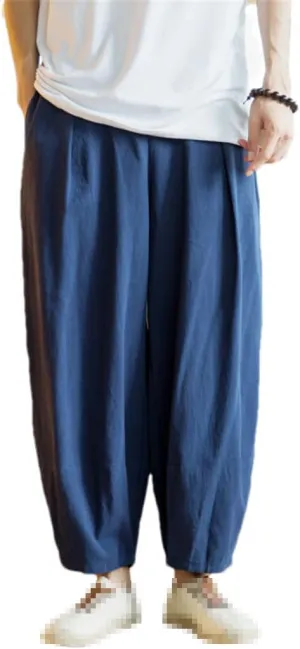 Vintage Men's Harem Pants Trousers Male Wide-Leg Pants Baggy Men Woman Casual Pants Streetwear