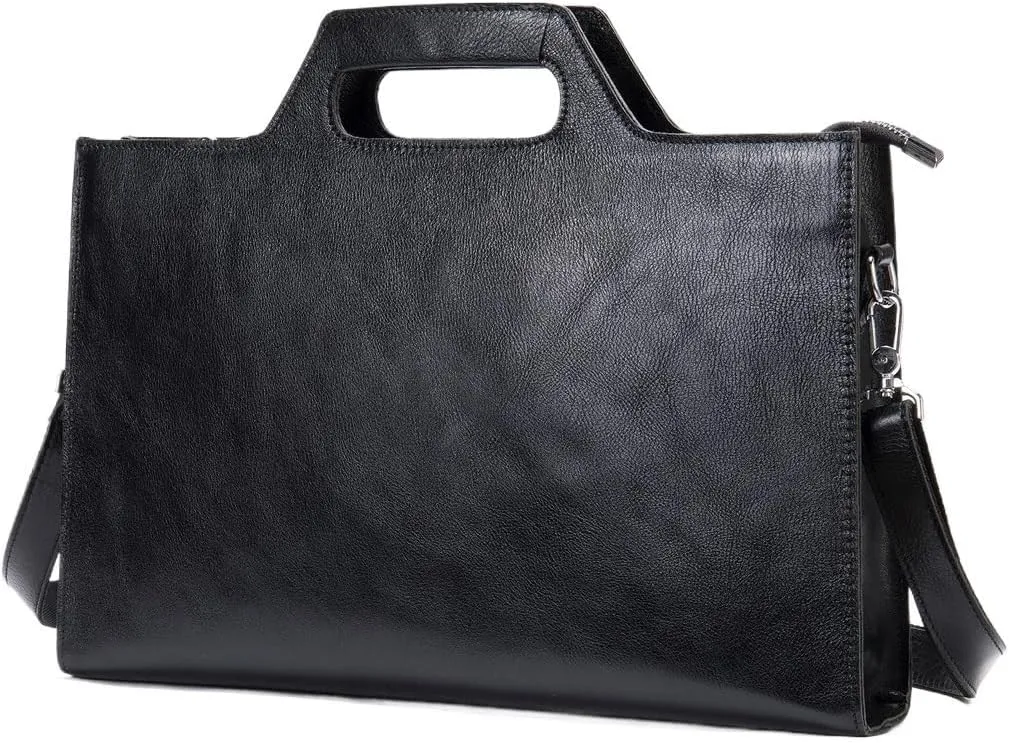 Vintage Top Layer Cowhide Crossbody Shoulder Bag Crazy Horse Leather Briefcase Laptop Bag