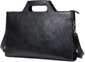 Vintage Top Layer Cowhide Crossbody Shoulder Bag Crazy Horse Leather Briefcase Laptop Bag