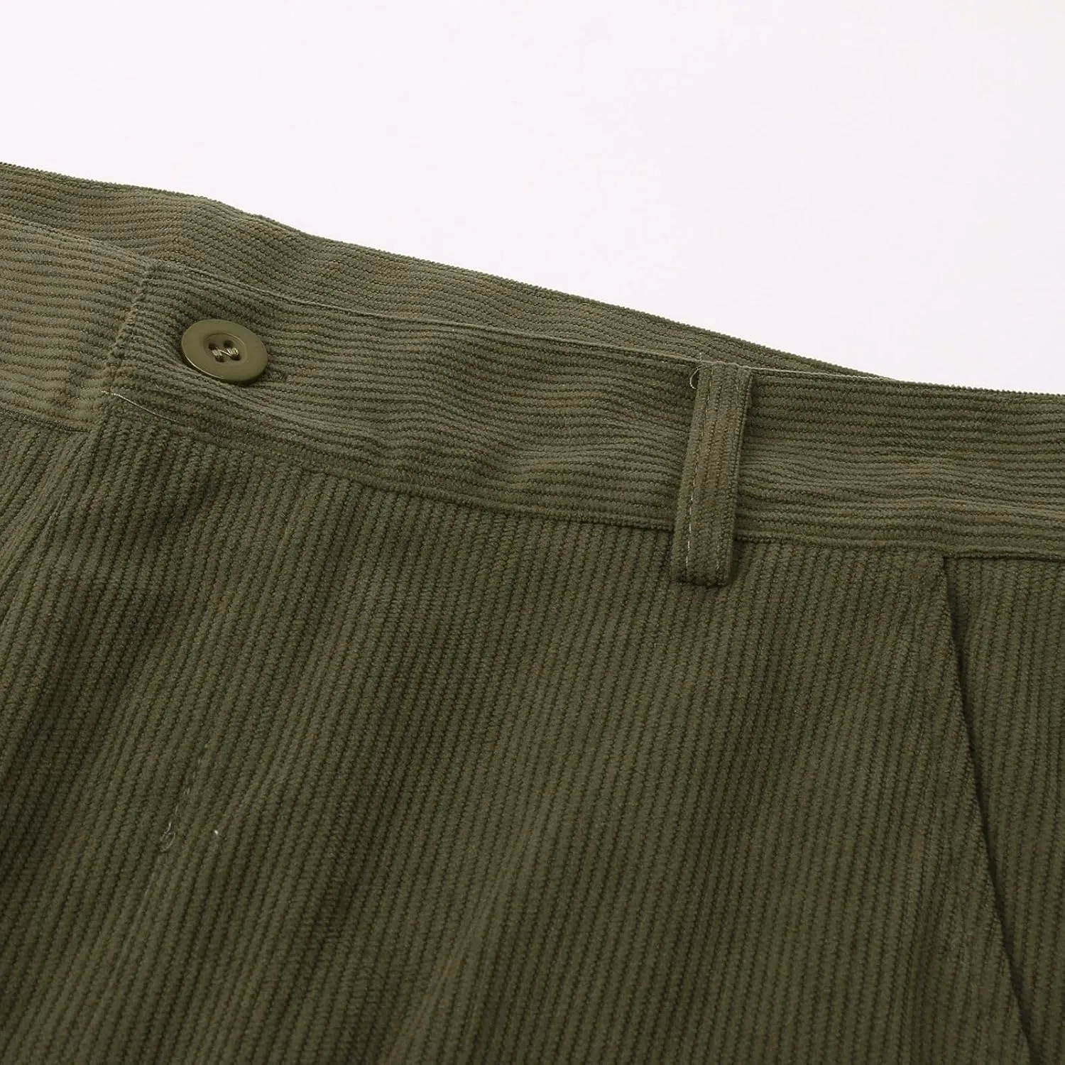 Wide Leg Pants Dress Pants Solid Color Loose Comfy Slim Fit Corduroy Elastic Waist Baggy Casual Pants with Pockets