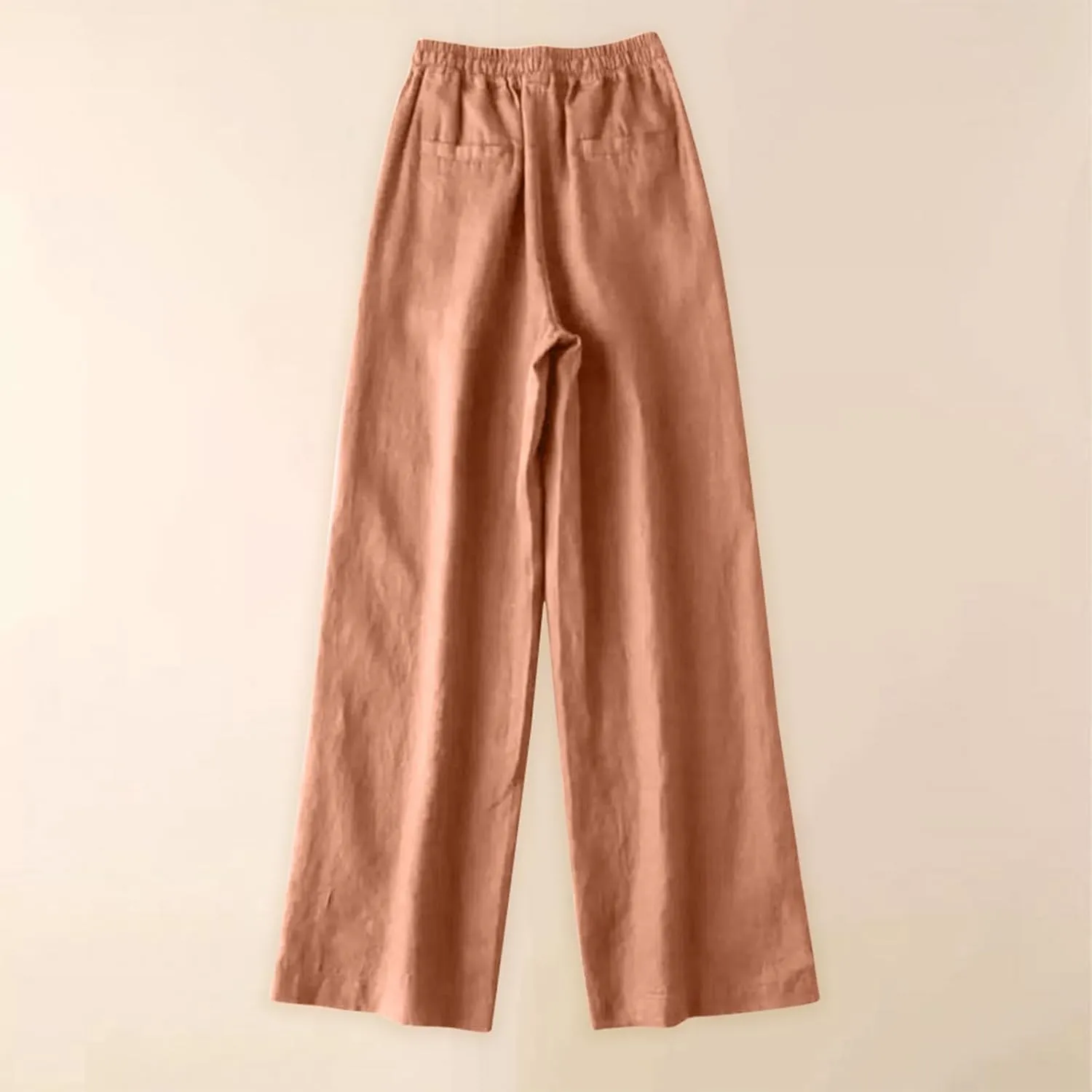 Wide Leg Pants for Women, Cotton Linen Pants Wide Leg Straight High