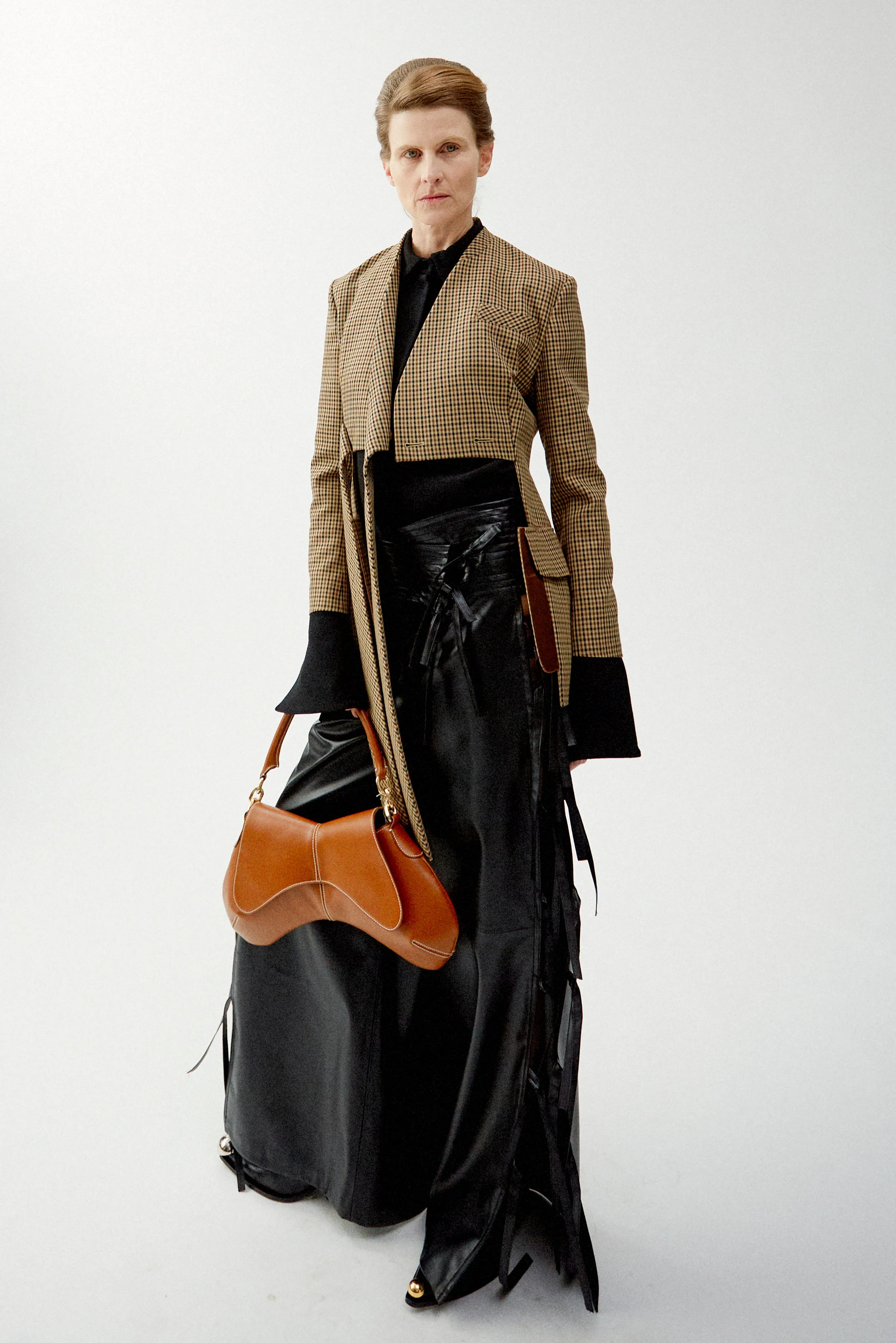 Wide Leg Pants With Side Ties Black