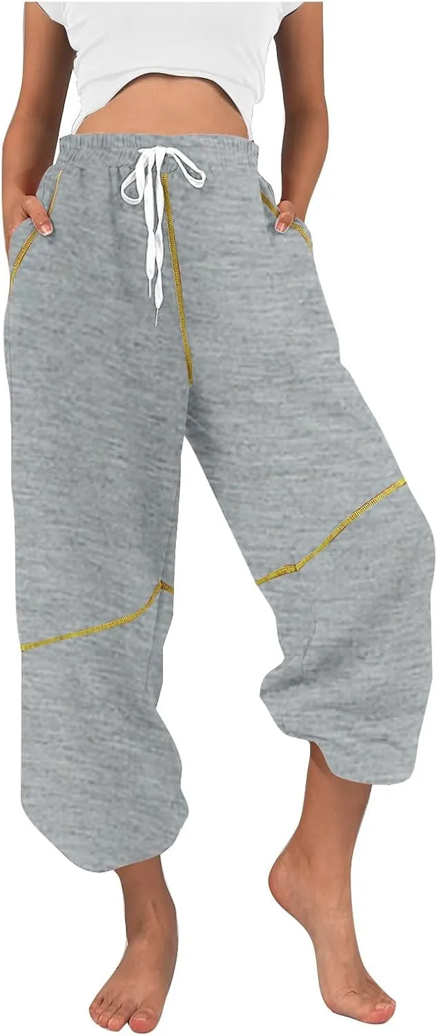 Women's 2024 Straight Leg Jeans High Waisted Capri Pants Slim Casual Denim Sports Pant Casual Dressy Pants Trousers