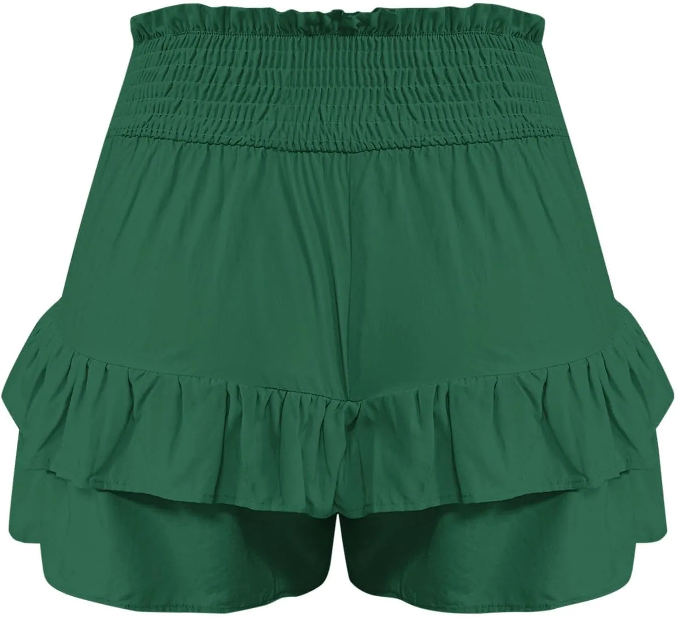 Women's High Waisted Flowy Shorts Boho Ruffle Skorts Pleated Tennis Beach Short Casual Summer Tiered Skirt