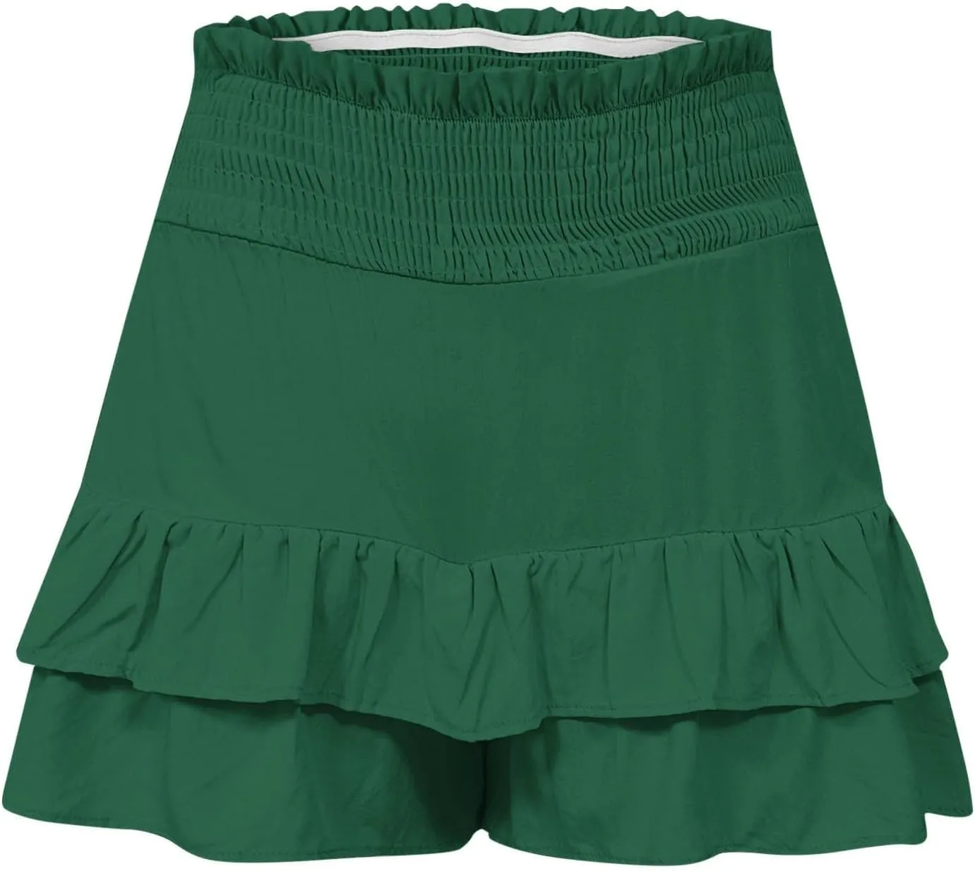 Women's High Waisted Flowy Shorts Boho Ruffle Skorts Pleated Tennis Beach Short Casual Summer Tiered Skirt