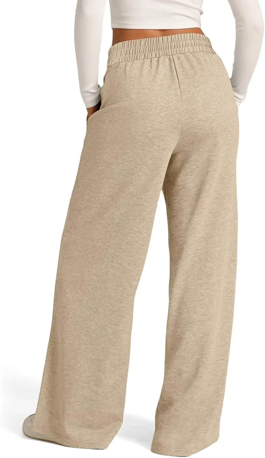Women's Pants, Linen Pants Summer High Waisted Straight Leg Wide Lightweight Loose