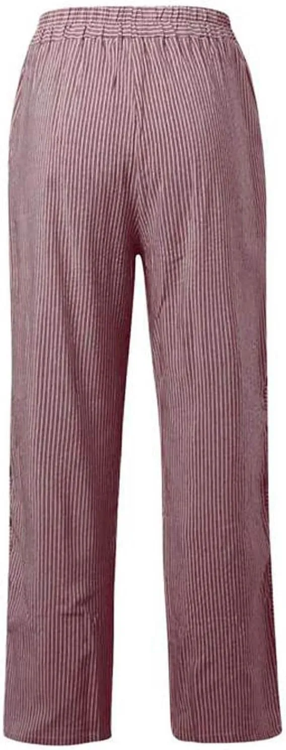Womens Pants, Linen Print Straight Leg Peasant Pants Casual Cotton High Waist