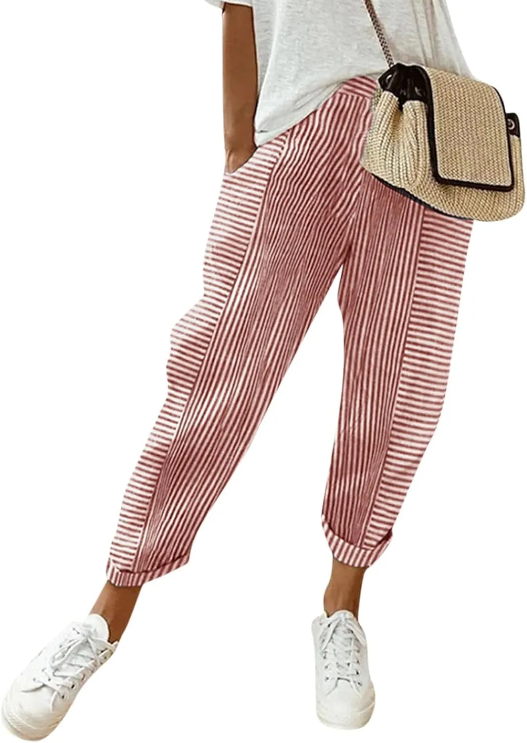 Womens Pants, WomenS Linen Casual Pants Straight Leg Peasant Trendy 2025 Teacher