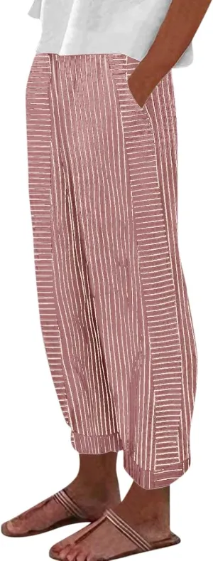 Womens Pants, WomenS Linen Casual Pants Straight Leg Peasant Trendy 2025 Teacher