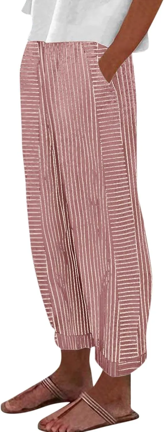 Womens Pants, WomenS Linen Casual Pants Straight Leg Peasant Trendy 2025 Teacher