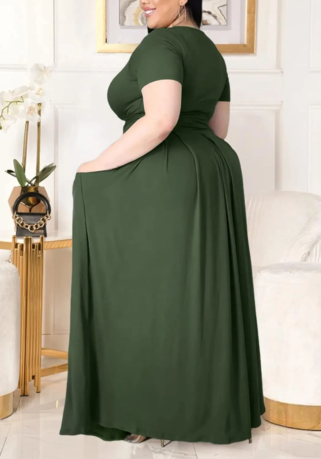 Womens Sexy Plus Size 2 Piece Dress Outfits Short Sleeve Bandage Wrap Empire Crop Tops and Skirt Sets