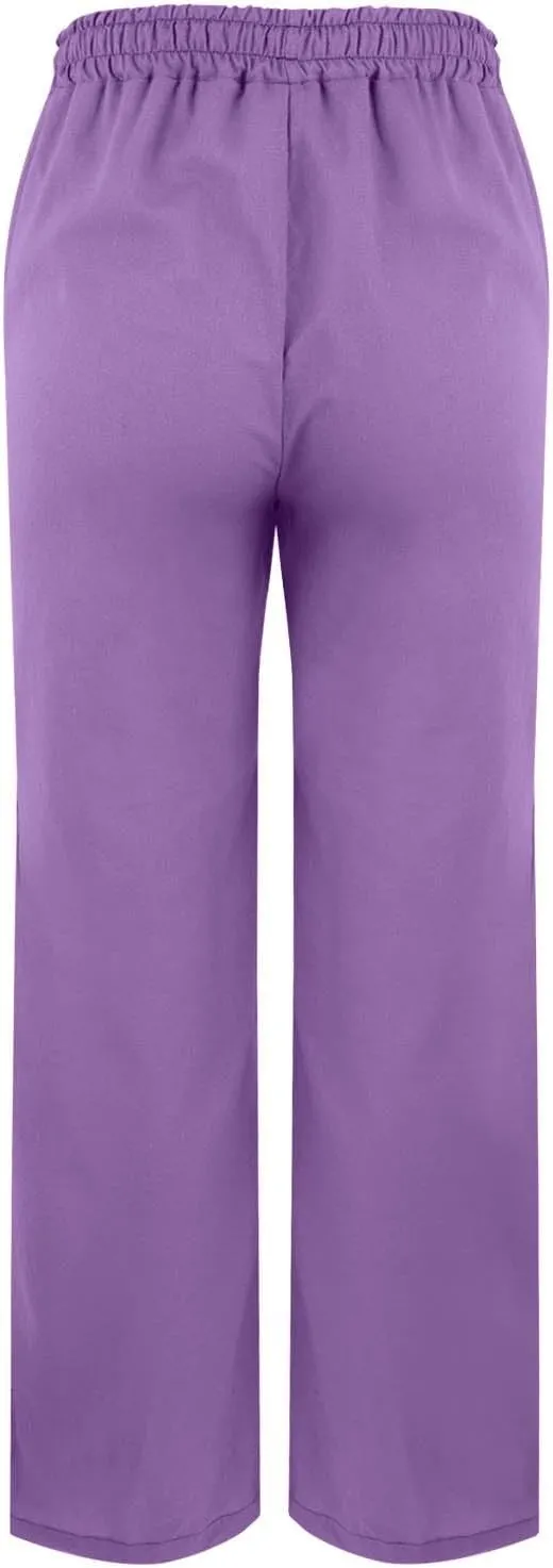 Women's Summer Long Solid Color Cotton Linen Straight Leg Loose Casual Pants Pants with Pockets Summer